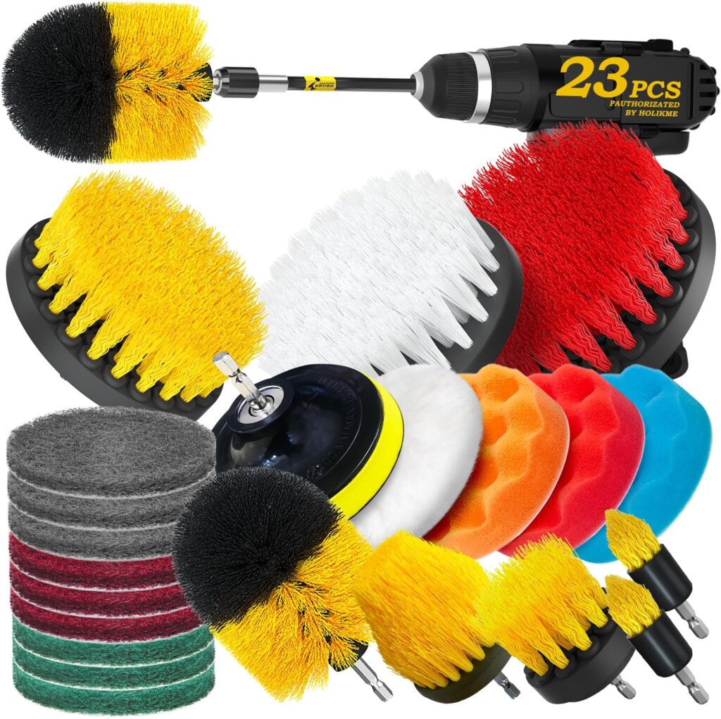 Drill brush power scrubber kit for tile and tub cleaning – Amazon cleaning gadget