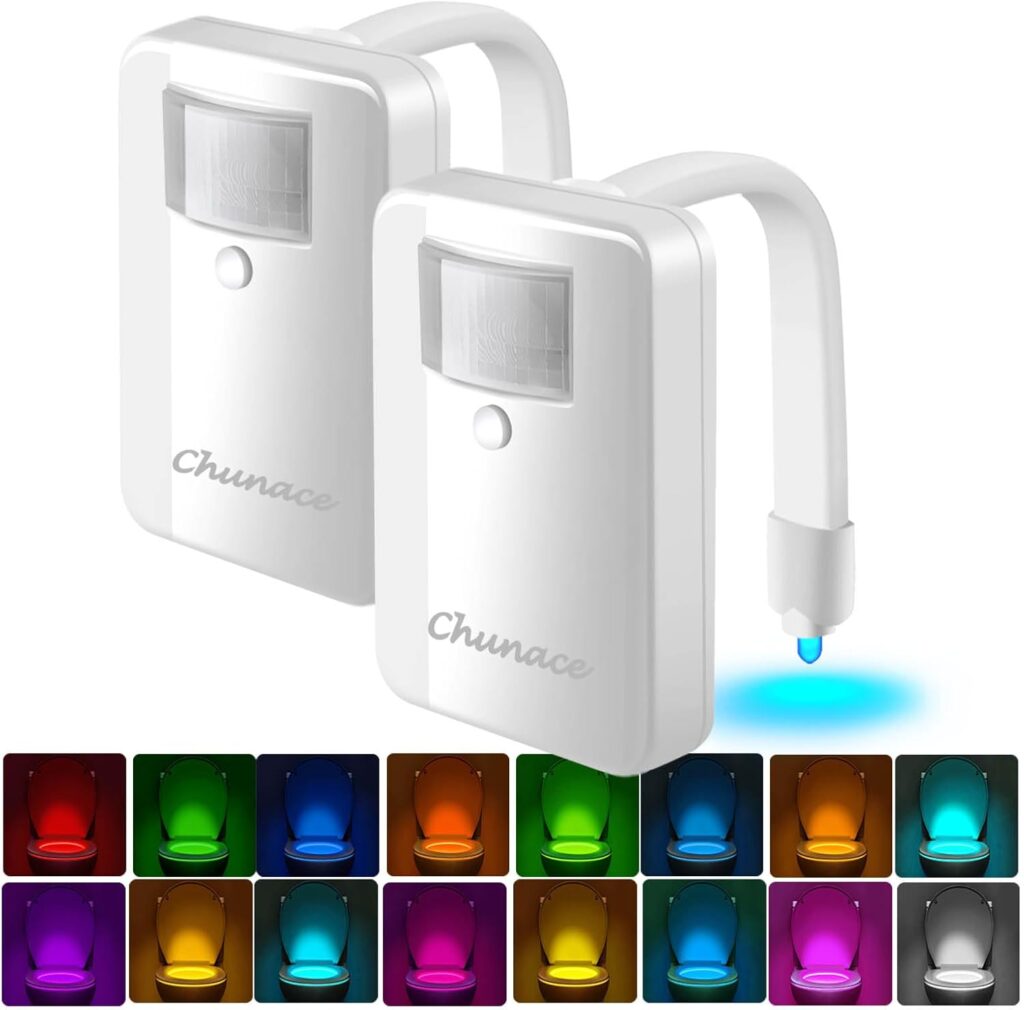 Toilet bowl LED night light – motion-activated bathroom gadget trending on TikTok