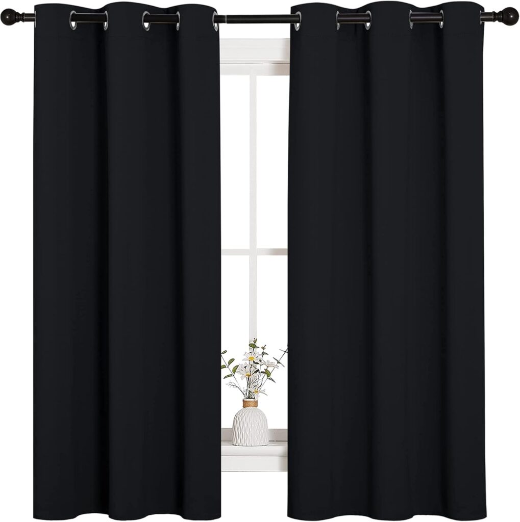 100% blackout curtains for improved sleep and privacy – noise-reducing and thermal