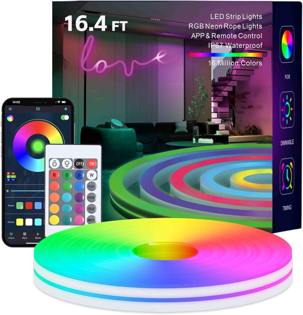 Sound-reactive LED strip lights for bedroom ambiance – TikTok-style room decor