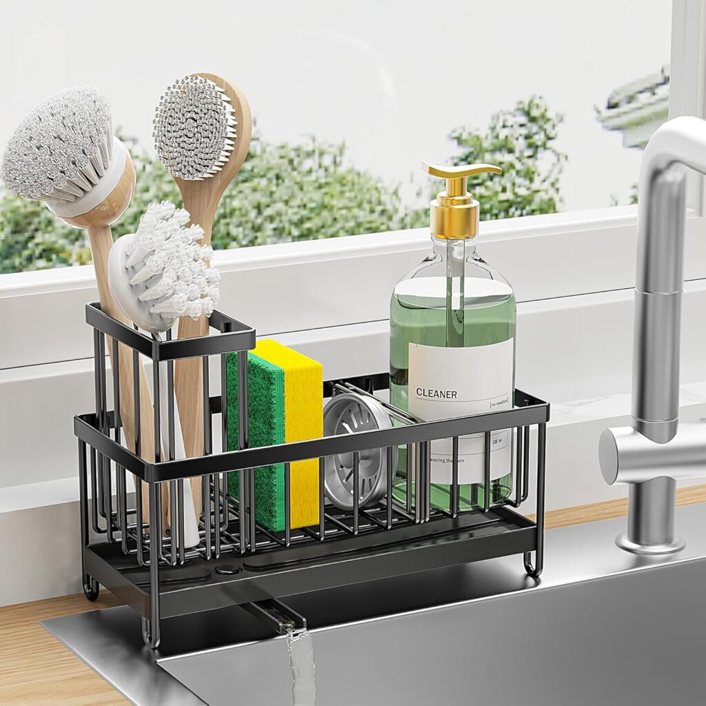 Sink caddy sponge holder – TikTok kitchen organizer Amazon gadget for decluttering sinks