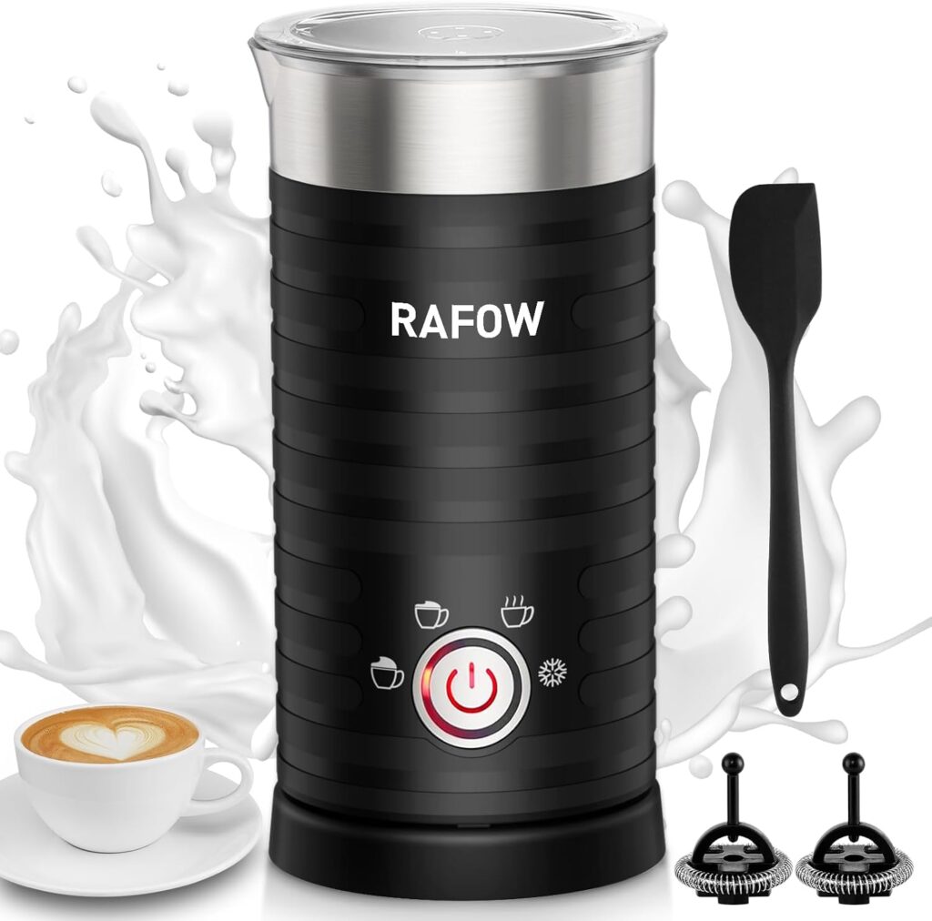 SimpleTaste Electric Milk Frother – Whip up creamy foam in seconds for barista-level coffee at home.
