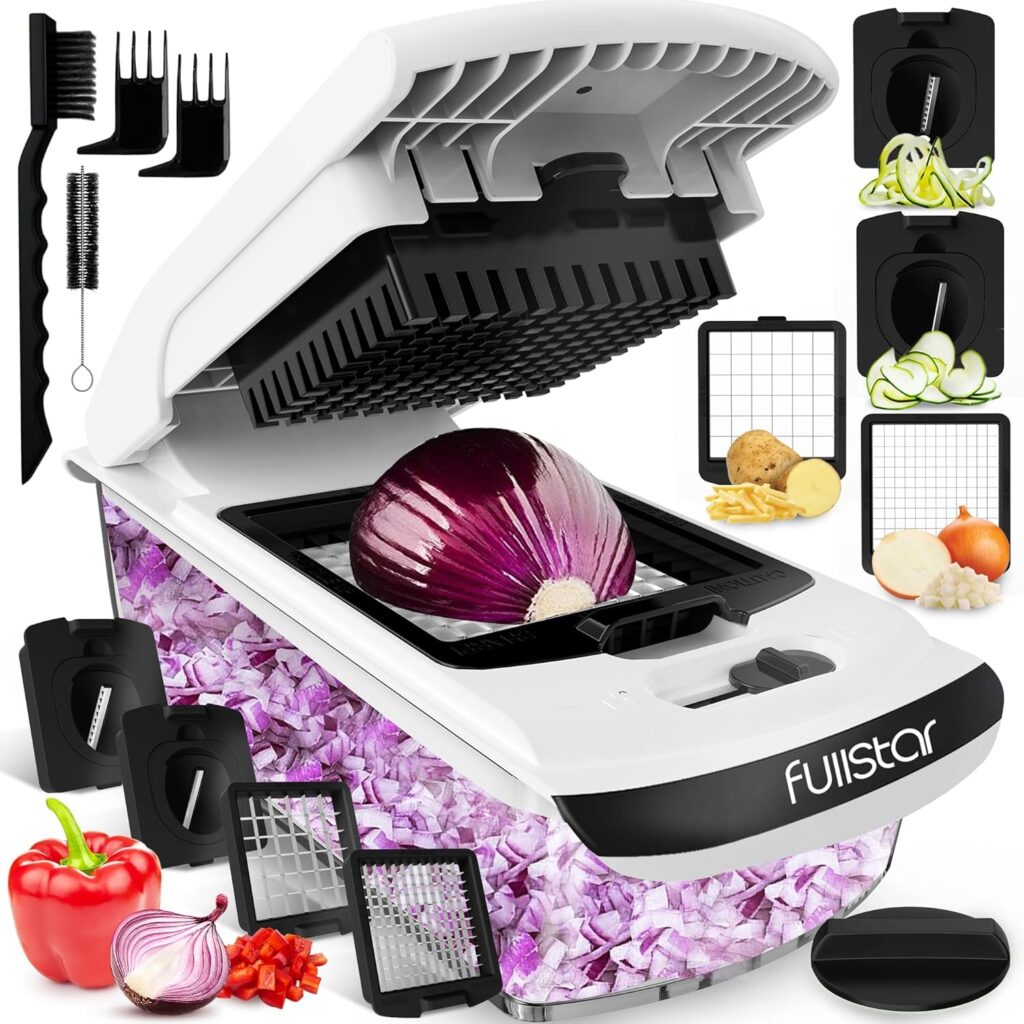 Fullstar Vegetable Chopper – Chop, dice, and spiralise vegetables in seconds with this compact, all-in-one kitchen tool.